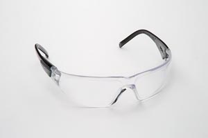 Palmero Safety Glasses, Black Frame/Clear Lens. Universal Size