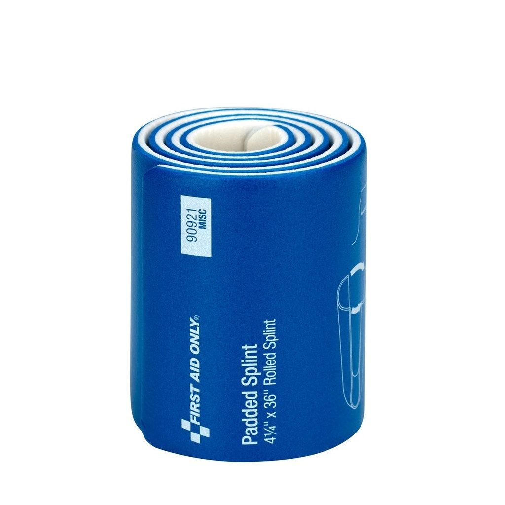 First Aid Only 36 inch x 4.25 inch Padded Flexible Splint, Blue and White