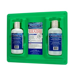 Hygenic/Theraband Eyewash Station, Double 32oz Screw Cap Bottle 