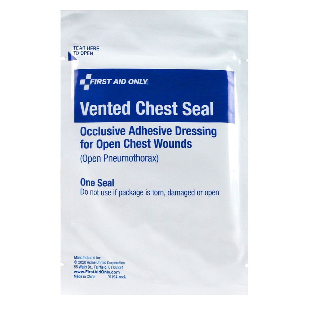 First Aid Only Vented Chest Seal