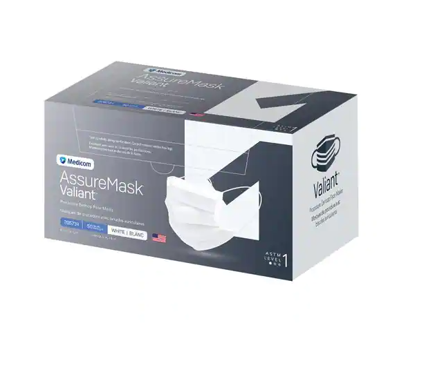 Medicom, Inc. Procedure Earloop Face Mask, ASTM 1, White