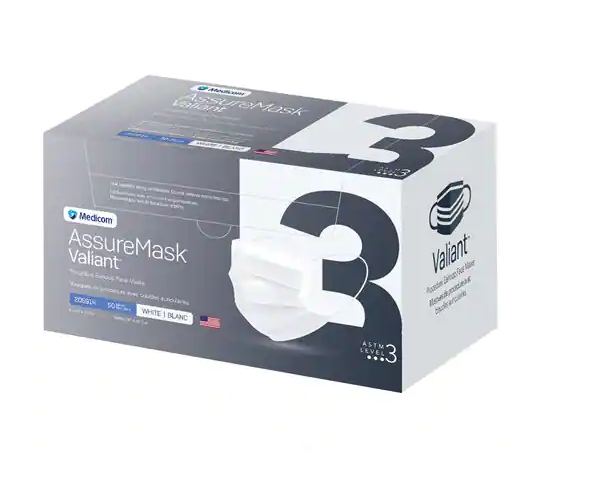 Medicom, Inc. Procedure Earloop Face Mask, ASTM 3, White