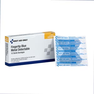 Hygenic/Theraband Fabric Fingertip Bandages, Blue Metal Detectable