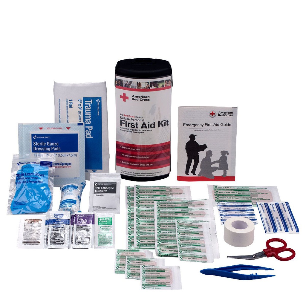 First Aid Only American Red Cross Deluxe Personal First Aid Kit with Plastic Case