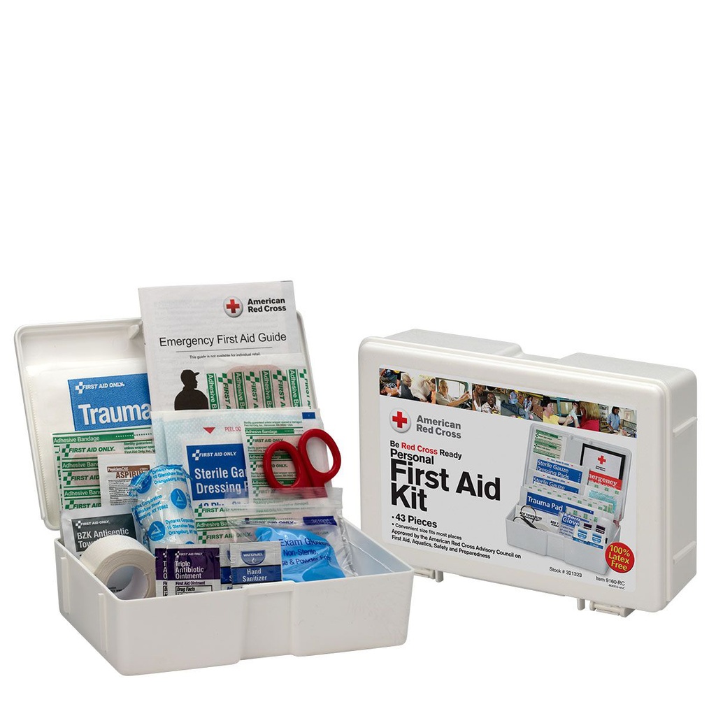 First Aid Only American Red Cross Family First Aid Kit with Plastic Case