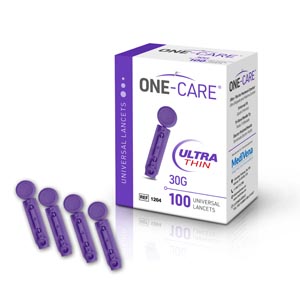 MediVena Twist Top Lancets, Universal Design, Ultra-Thin 30G, Purple