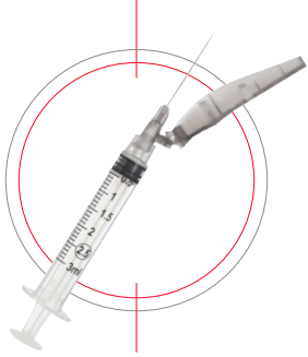 Cardinal Health Safety Needle/Syringe Combo, 3mL, 20G x 1", 12 bx/cs