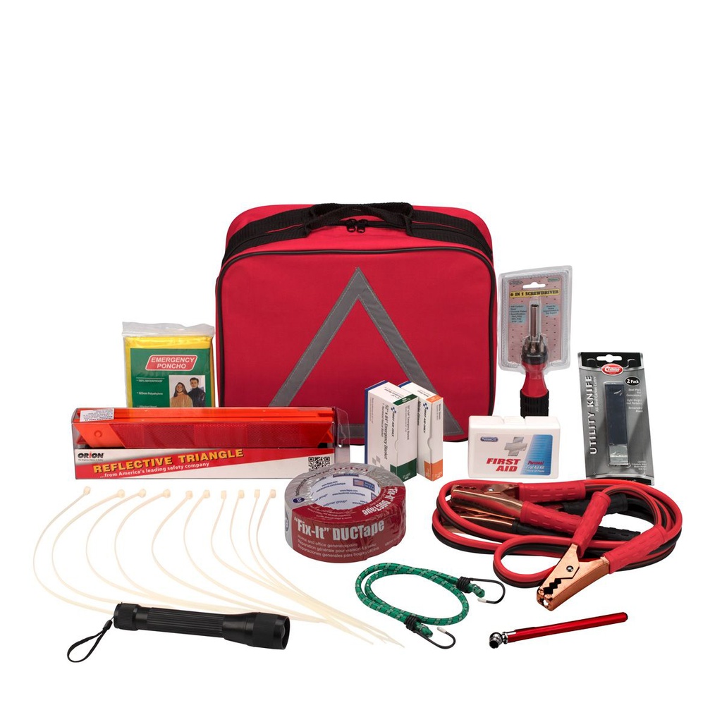 First Aid Only Vehicle Emergency Roadside Kit with Fabric Case