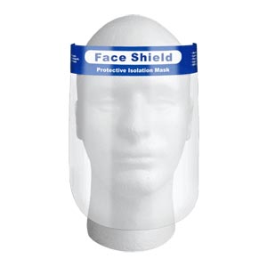 TrustMD Face Shield, Full Face w/ Foam Headpiece, 2 bx/cs (20 cs/plt)