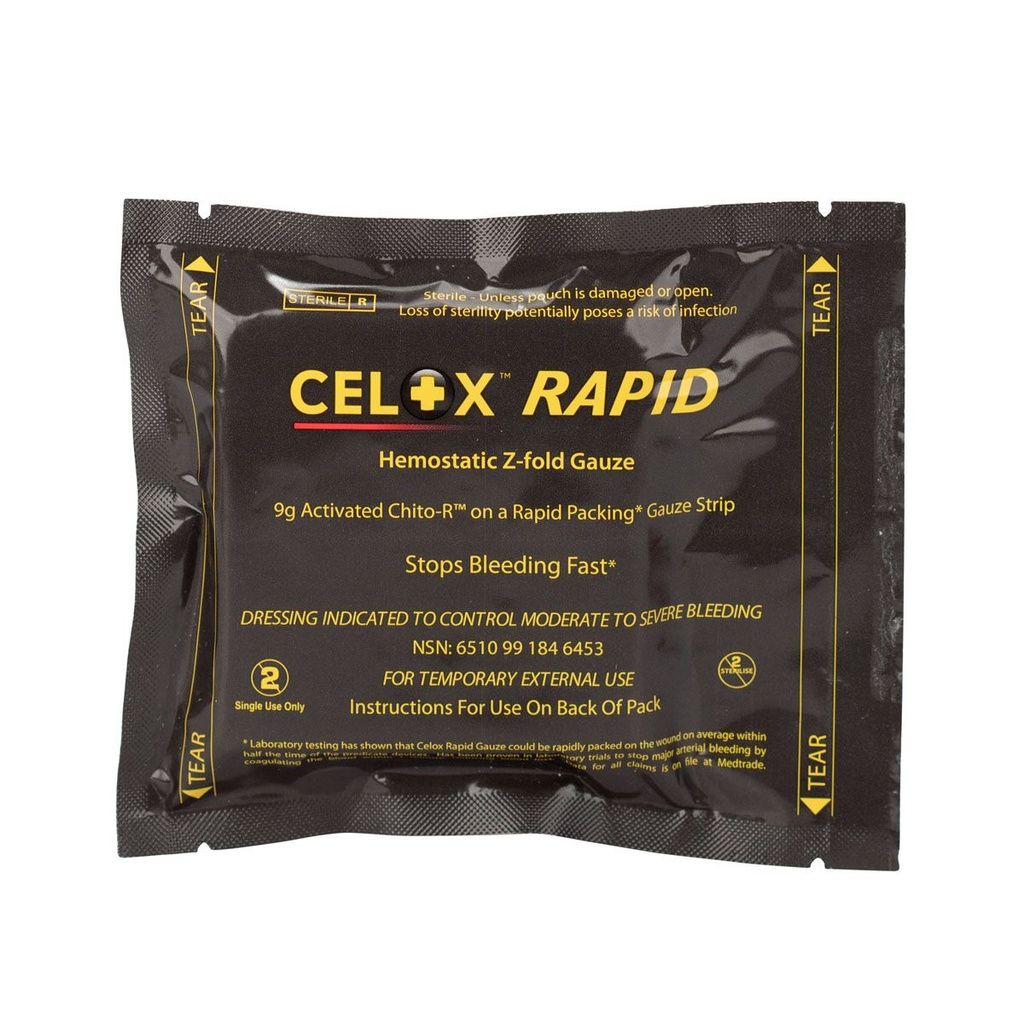 First Aid Only 3 inch x 5ft Celox Z Fold Rapid Blood Clotting Gauze, 2/Pack