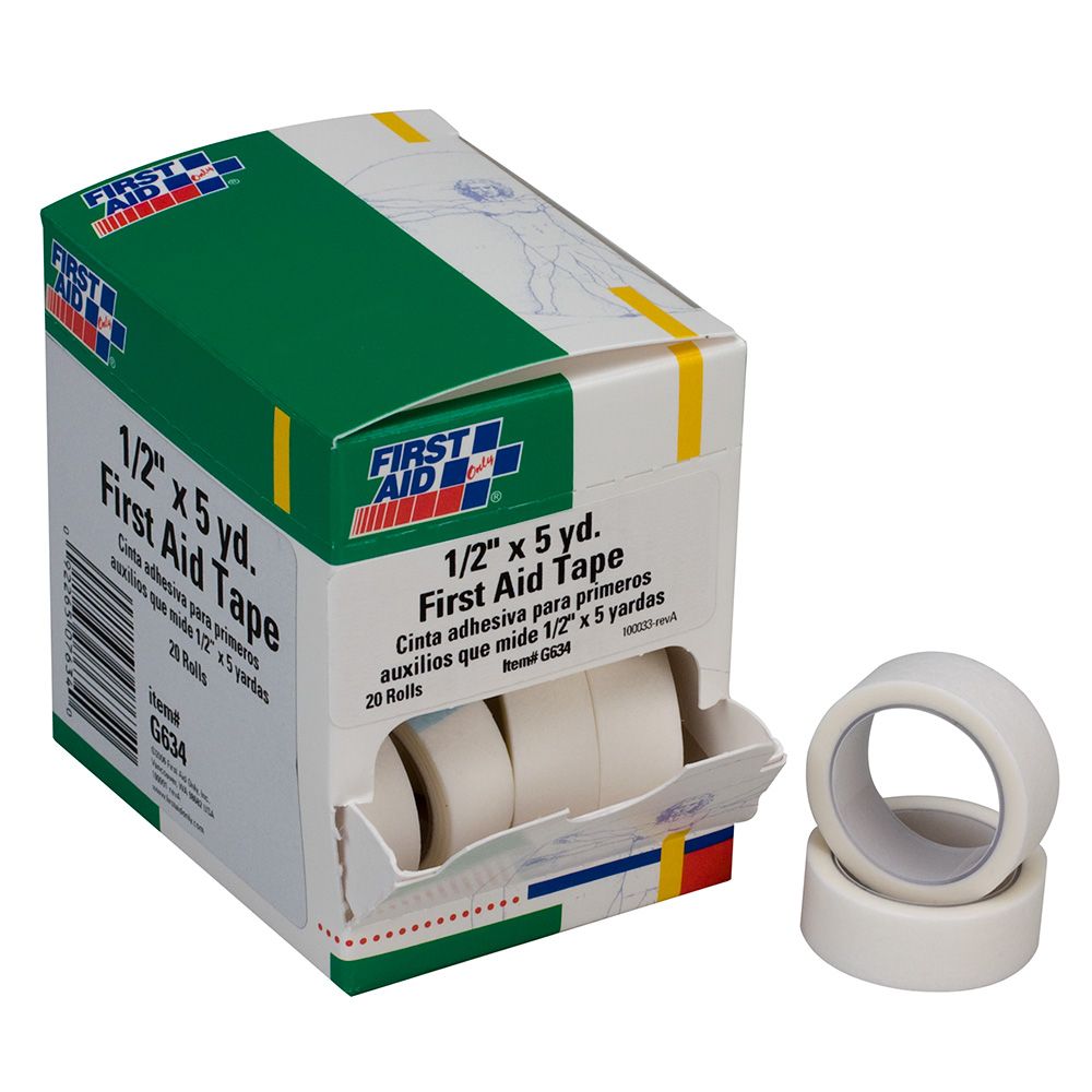 First Aid Only 1/2 inch x 5 Yd. First Aid Tape Roll, 20/Box