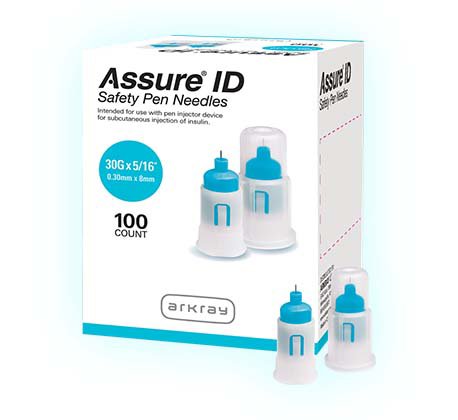 Arkray USA, Inc. Assure ID Safety Pen Needles, 30G, 5/16" or 8mm Length