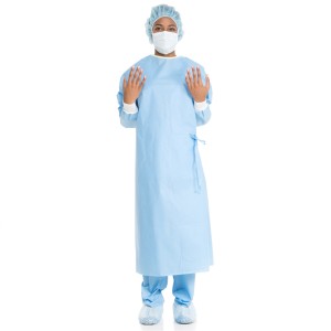 O&M Halyard Surgical Gown, Polypropylene Fabric, 2X-Large, AAMI 3, 9/bx