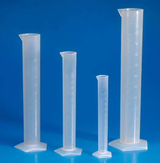 Globe Scientific, Inc. Graduated Cylinder, PP, 25mL, Molded Graduations