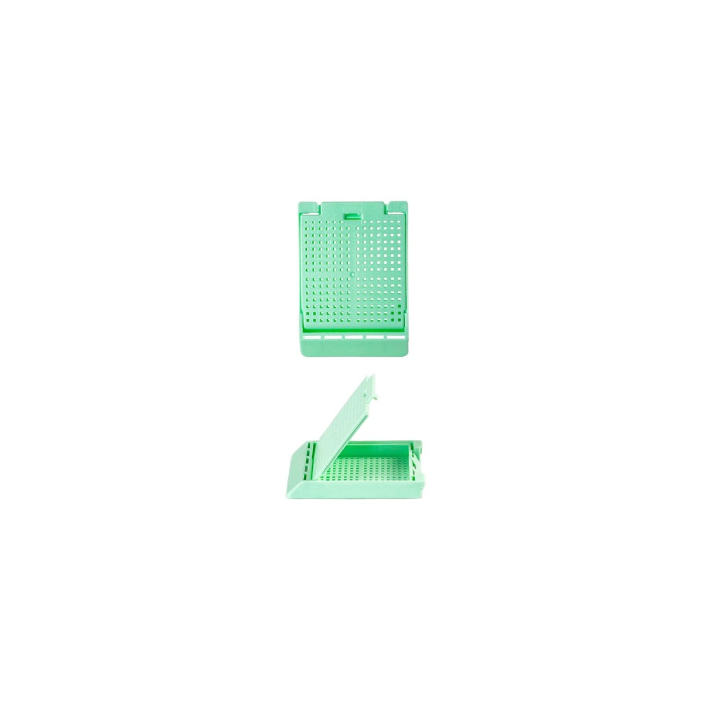 Simport Scientific Slimsette™ Biopsy Cassette, 45° Angle, Acetal, Green