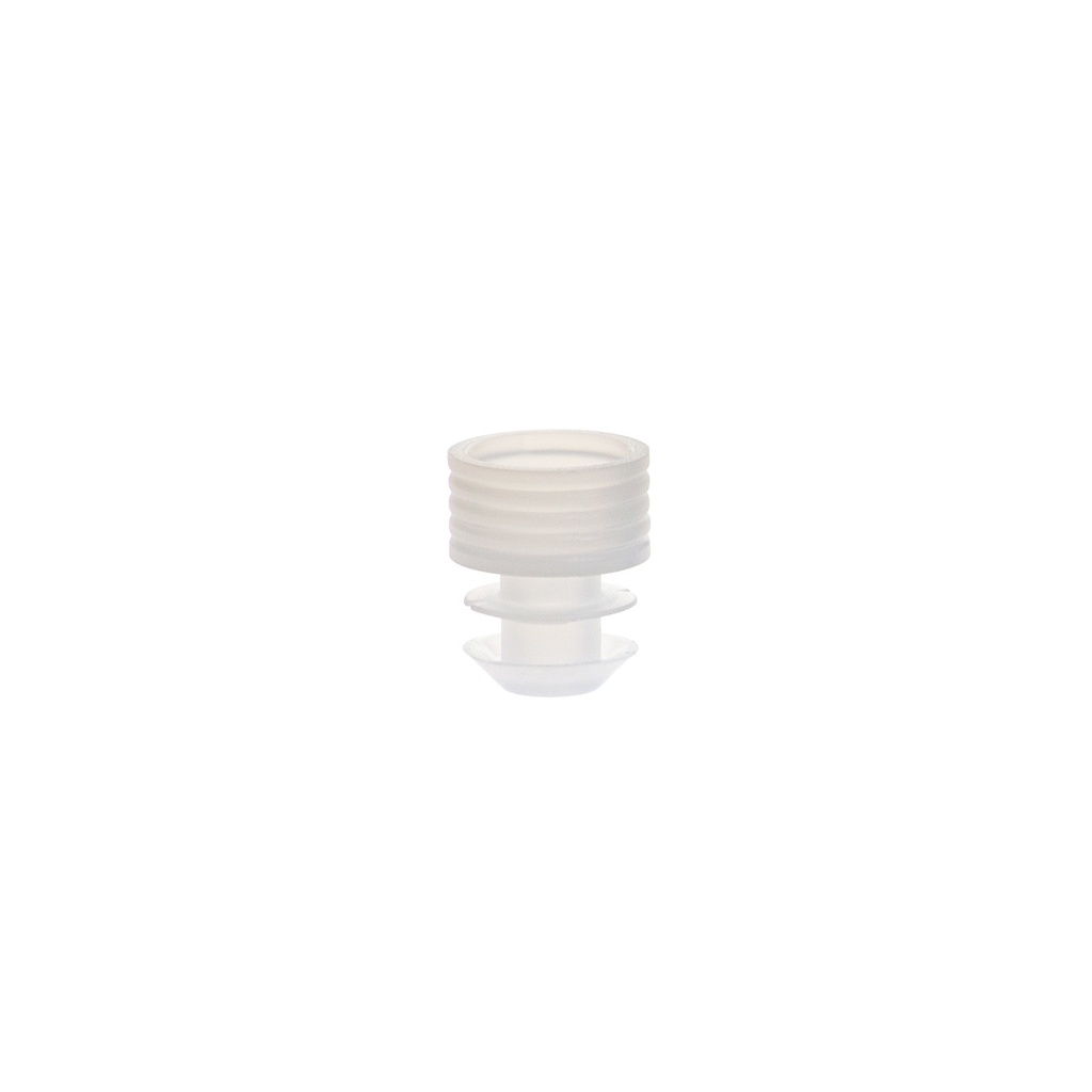 Simport Scientific Flange Plug Cap, 12mm, Polyethylene, Natural, 1000/pk