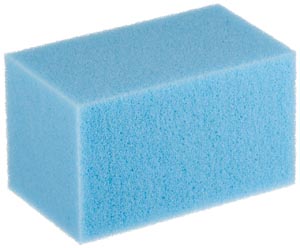 Hygenic/Performance Health Temper Foam R-Lite Block, Medium, Blue, 32/pk
