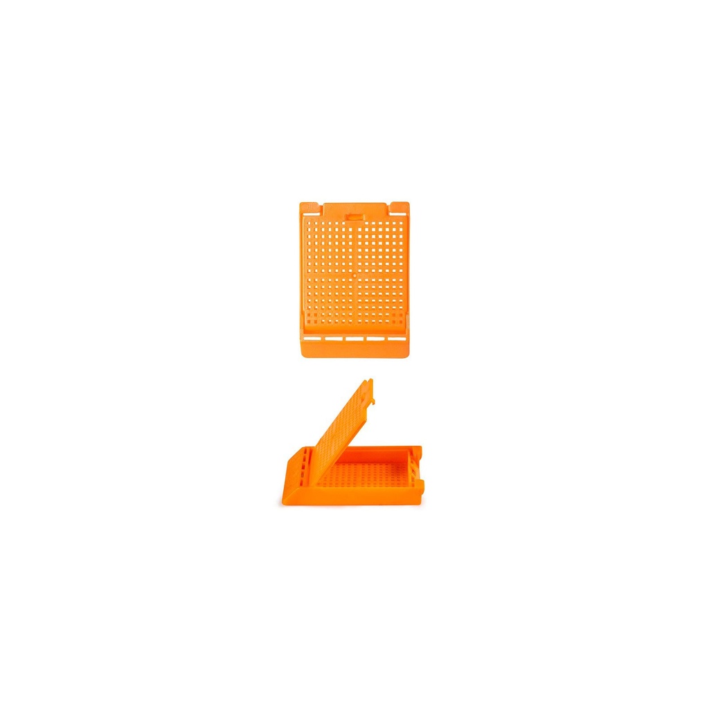 Simport Scientific Slimsette™ Biopsy Cassette, 45° Angle, Acetal, Orange