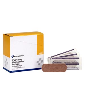 First Aid Only/Acme United Corporation Heavy Woven Fabric Bandages, 1"x3"