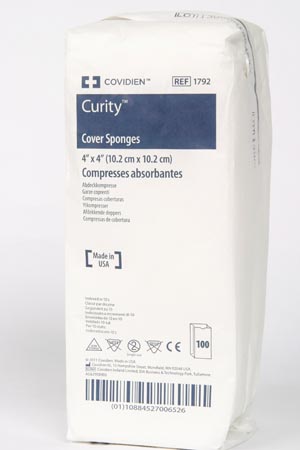 Cardinal Health Cover Sponge, Non-Sterile, Bulk, 4" x 4", 100/bg, 20 bg/cs