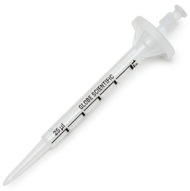 Globe Scientific, Inc. Diamond RV-Pette PRO Dispenser Tip, 1.25mL, Sterile