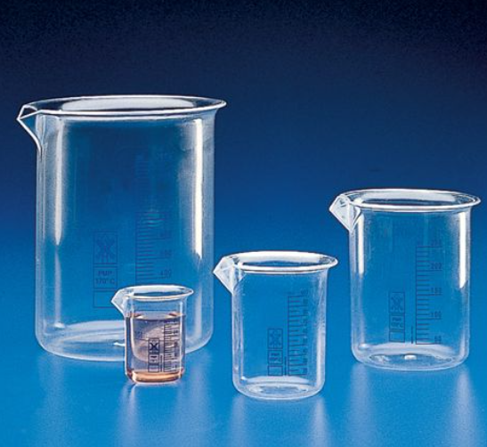Globe Scientific, Inc. Beaker, PMP (TPX), Printed Graduations, 1000mL, 4/cs