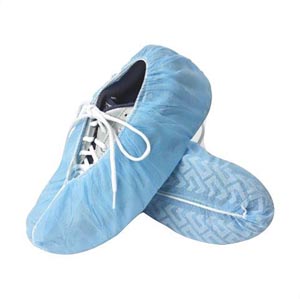 Dukal Corporation Shoe Covers, Anti-Skid, Non-Woven, Blue, 100/bg, 10 bg/cs