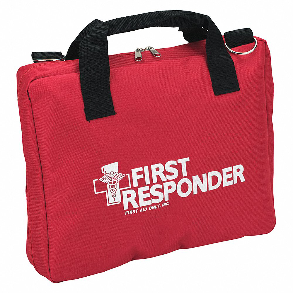 First Aid Only Nylon Medium First Responder Empty Bag, Red