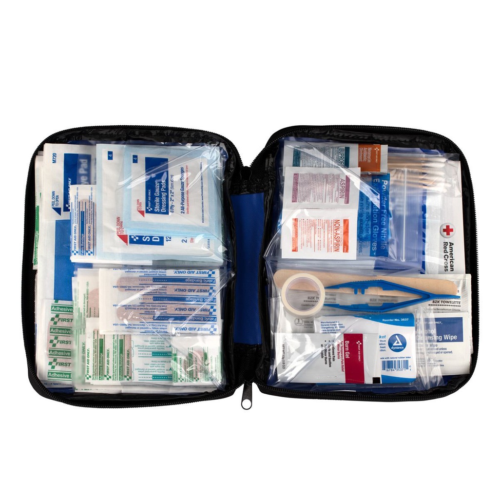 First Aid Only 199 Piece Home and Office Essentials First Aid Kit with Fabric Case