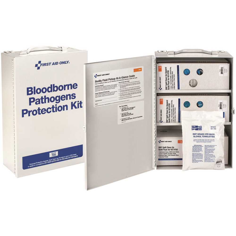 First Aid Only Metal BBP Spill Clean Up Cabinet