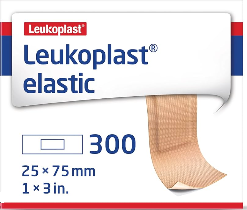 BSN Medical/Jobst Leukoplast Elastic Adhesive Bandage, 1" x 3", Latex Free (LF), 300/bx 6bx/cs