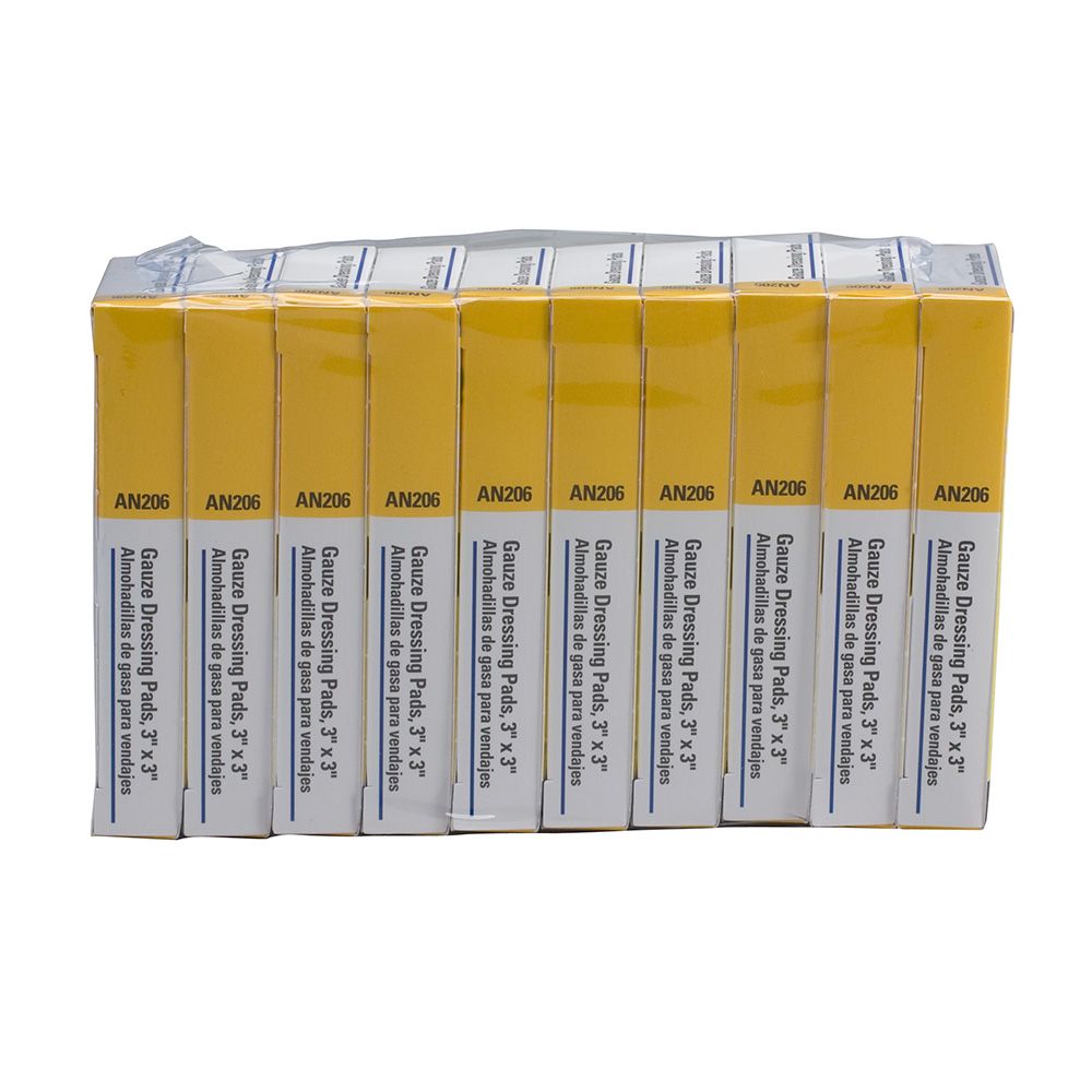 First Aid Only 3 inch x 3 inch Sterile Gauze Pad, 10 Boxes/Case
