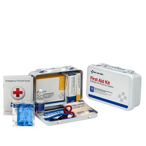 First Aid Only/Acme United Corporation Vehicle First Aid Kit, 10 Person, Metal Case