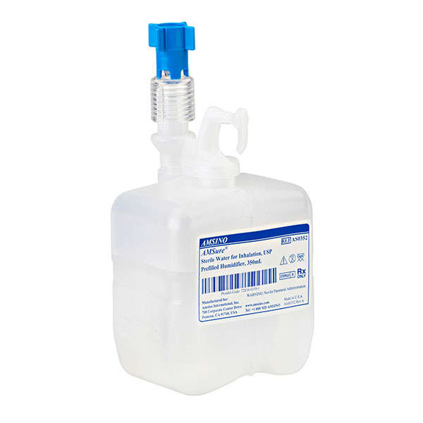 Amsino International, Inc. Sterile Water for Inhalation, Prefilled Humidifer, 350ml