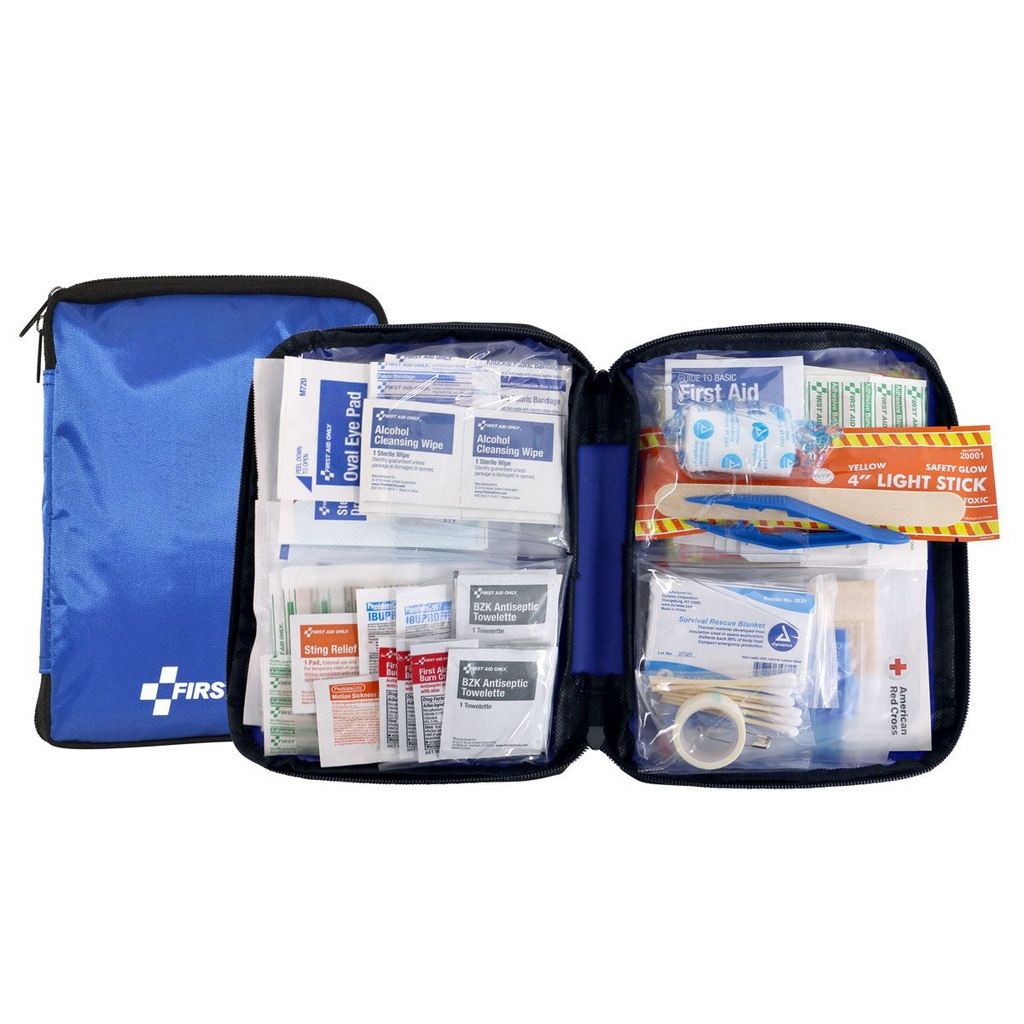 First Aid Only 142 Piece Vehicle First Aid Kit with Fabric Case