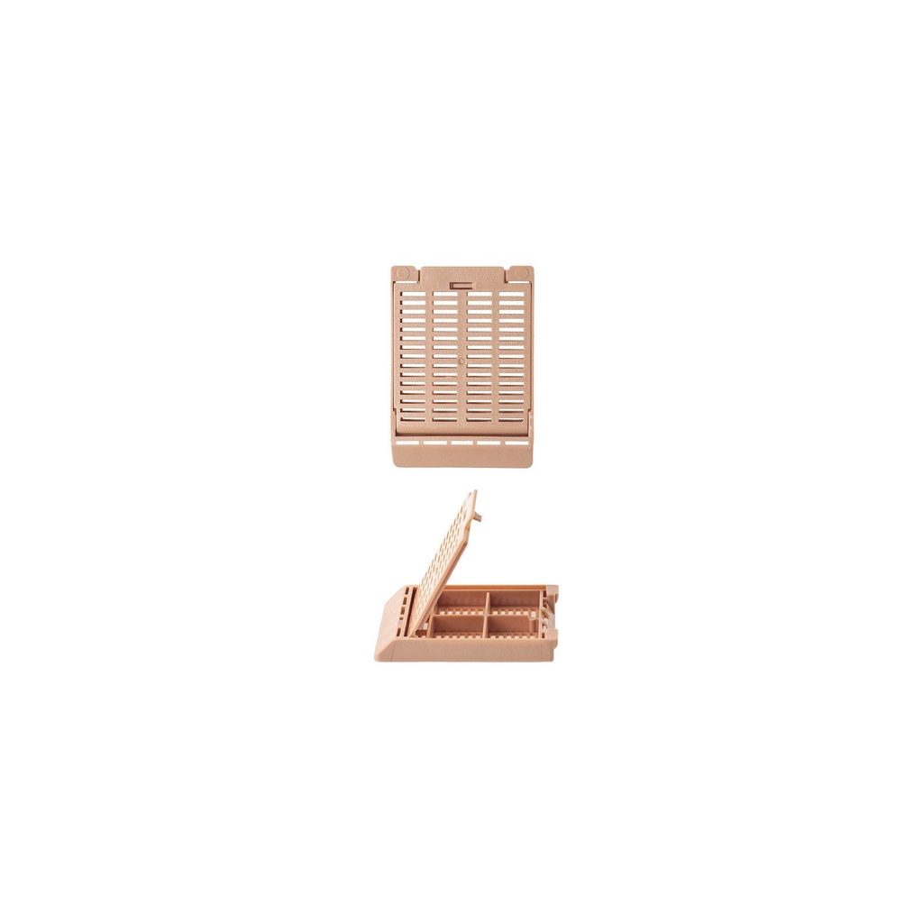 Simport Scientific Slimsette™ Tissue Cassette, 4-Compartment, 45° Angle, Acetal, Tan
