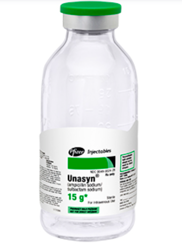 Pfizer, Inc. Unasyn (Ampicillin Sodium/Sulbactam Sodium), 15g Pharmacy Bulk Package