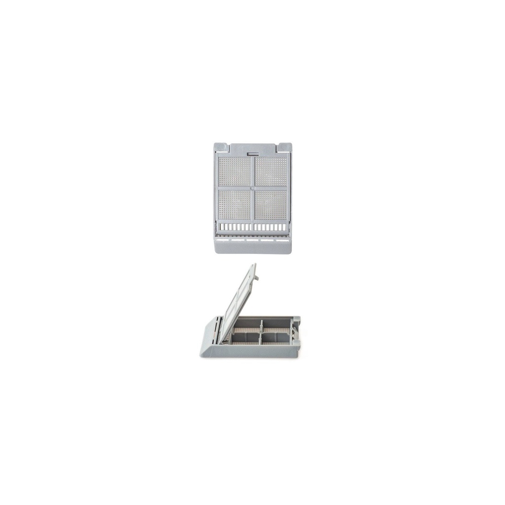 Simport Scientific Micromesh™ Biopsy Cassette, 4-Compartments, 45° Angle, Acetal, Gray