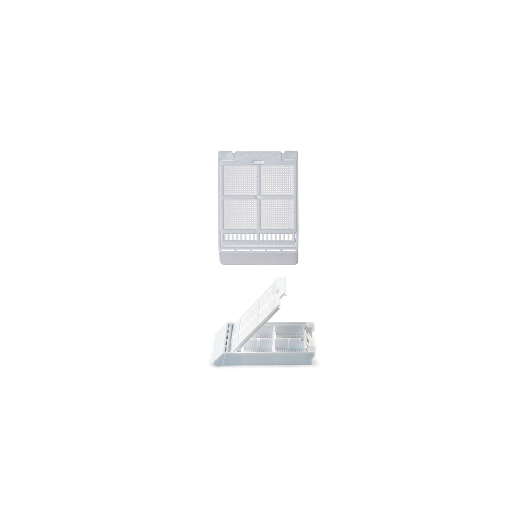 Simport Scientific Micromesh™ Biopsy Cassette, 4-Compartments, 45° Angle, Acetal, White