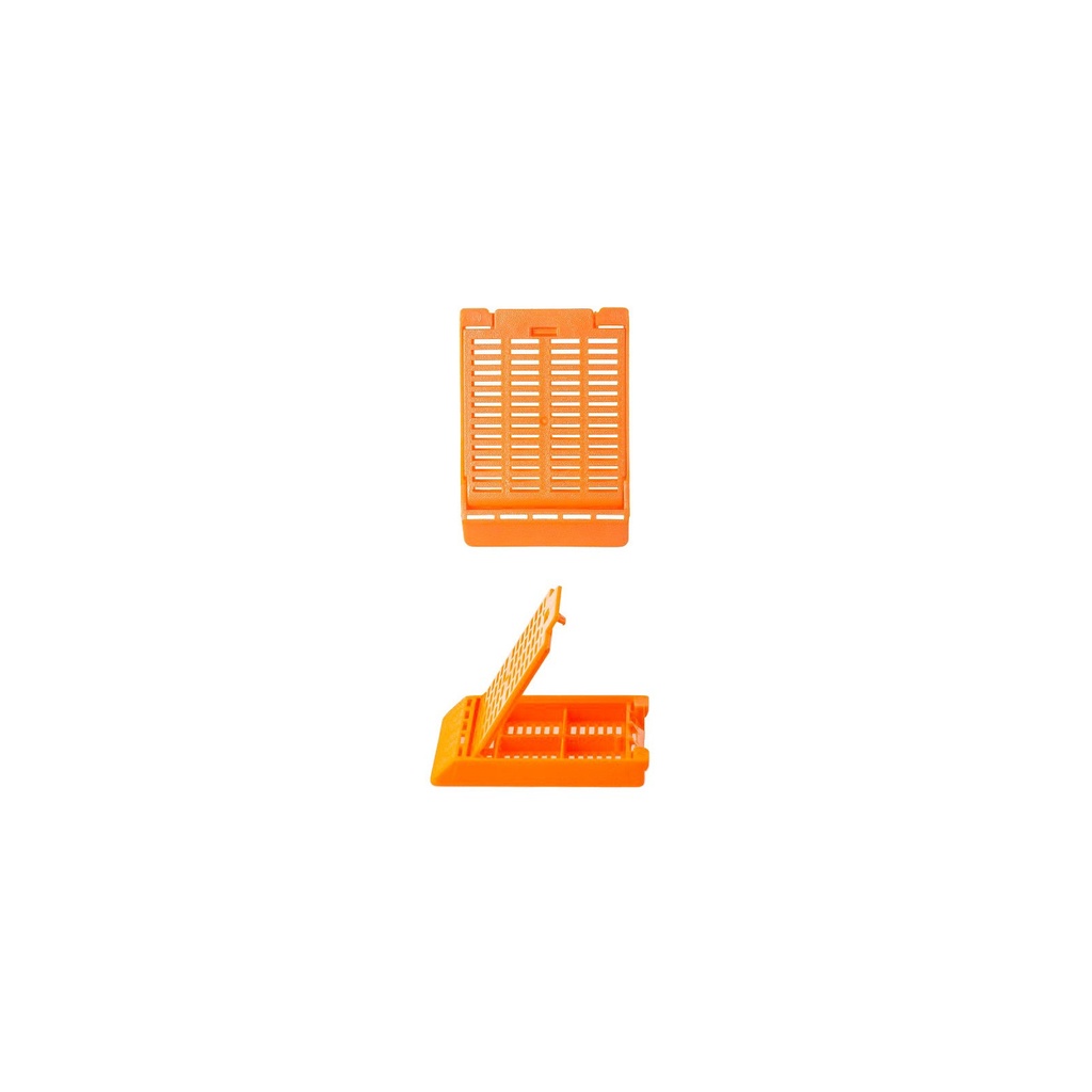 Simport Scientific Slimsette™ Tissue Cassette, 4-Compartment, 45° Angle, Acetal, Orange