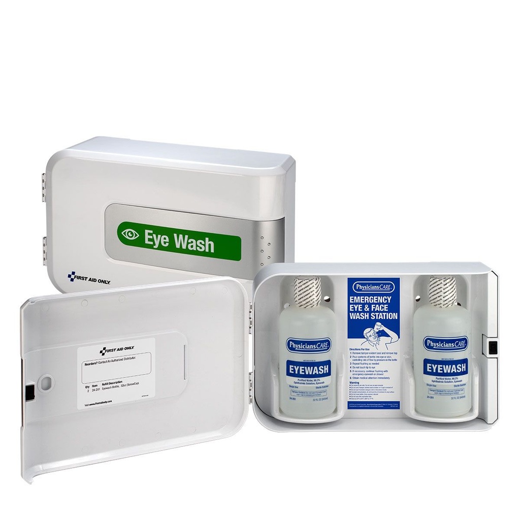 First Aid Only SmartCompliance Complete Plastic Eyewash Station Cabinet