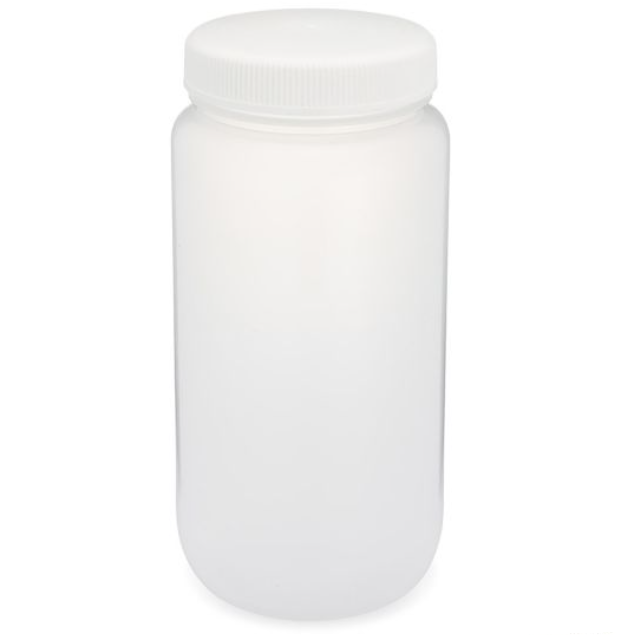 Globe Scientific, Inc. Diamond RealSeal Bottle, Wide Mouth, Round, PP w/PP Closure, 2L