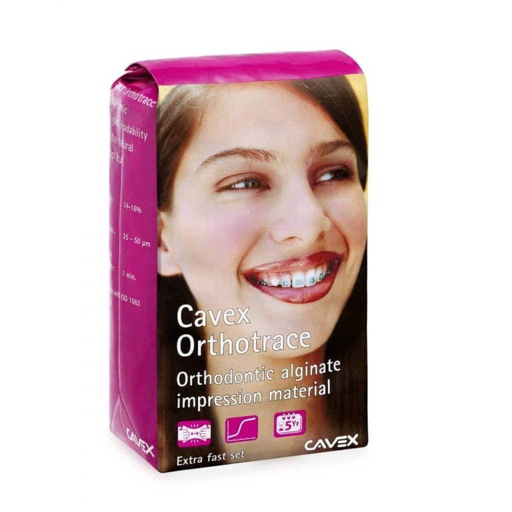 Cavex Orthotrace Orthodontic Alginate, Extra Fast Set, Dust-free, 500g bag, 20 bg/cs