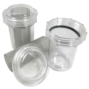 UNIVAC™ Disposable Vacuum Pump Canisters with Mesh Screen, 2-3/4" W x 3-5/8" H