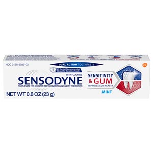 Sensodyne® Sensitivity & Gum Toothpaste, Mint, 0.8 oz. tube