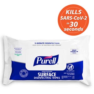 Purell® Healthcare Surface Disinfecting Wipes, 72ct Canister, 12can/ct