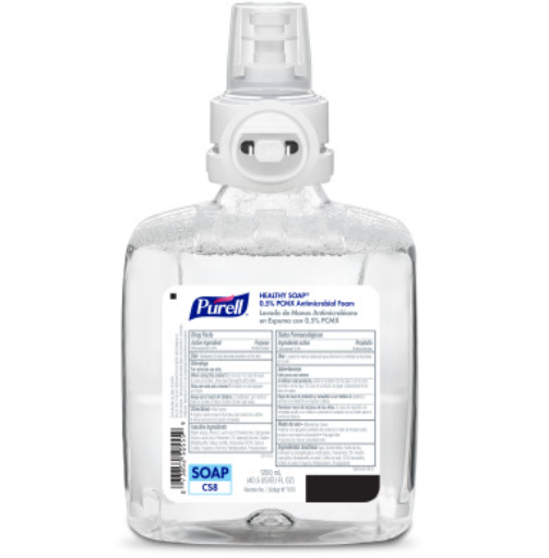 Healthcare Healthy Soap 0.5% PCMX Antimicrobial Foam, 1200 ml, Clear, 2/cs (160 cs/plt)