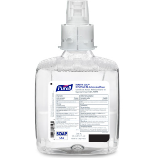 Healthy Soap 0.5% PCMX Antimicrobial Foam Handwash, Food Processing, 1200 ml, Clear, 2/cs
