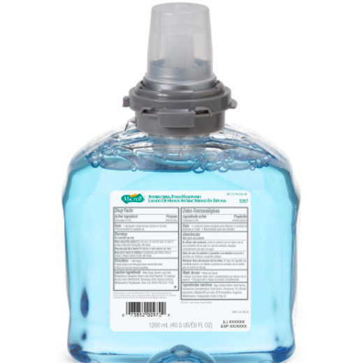 Antibacterial Handwash, Foam, for TFX Dispenser, 1200ml, Light Blue, 2/cs