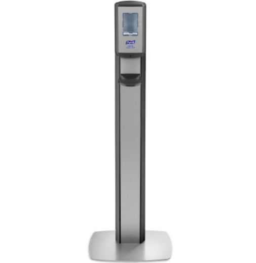 Purell Messenger CS8 Floor Stand, Graphite with Silver Panel (Dispenser Included)